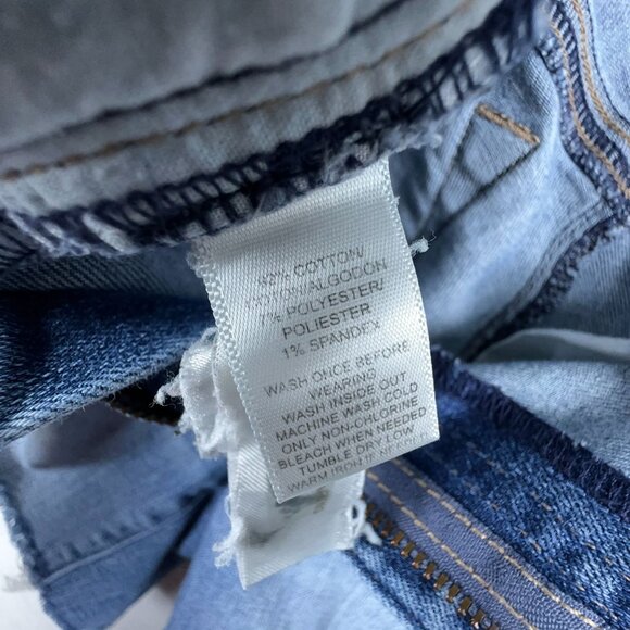 Ann Taylor Loft Womens Denim Jeans Shorts Raw Hem Distressed Blue Size 2 - Picture 5 of 10